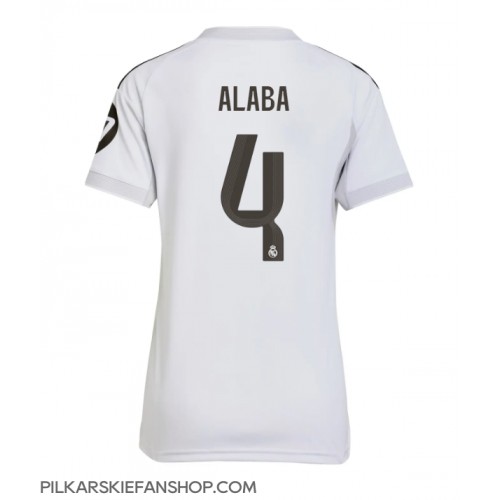 Koszulka piłkarska Real Madrid David Alaba #4 Strój Domowy dla kobiety 2025-26 tanio Krótki Rękaw Koszulka piłkarska Real Madrid David Alaba #4 Strój Domowy dla kobiety 2025-26 tanio Krótki Rękaw